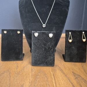 LOT of Fossil Necklace 3 PairsEarrings